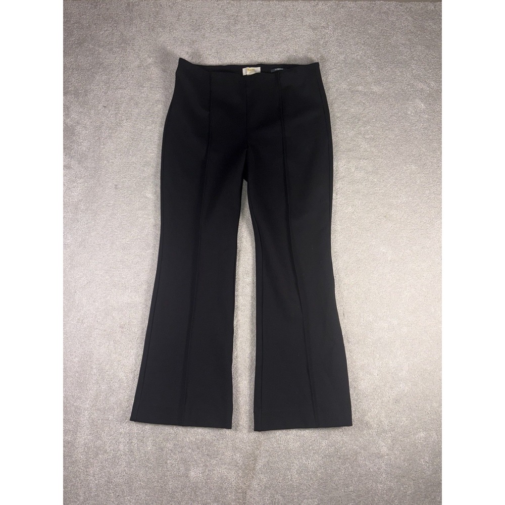 Maeve Anthropologie The Margot Kick-Flare Cropped Pants Black Women's Medium